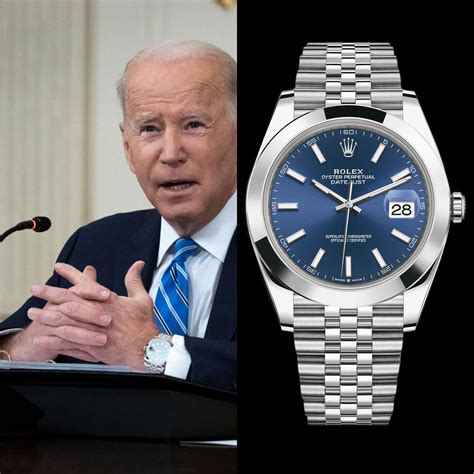 does joe biden wear a rolex|President Joe Biden Wore a Rolex Datejust Watch to His .